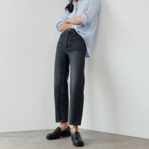 Everlane Rigid Way-High Jean Worn-In Black NWOT - Picture 1 of 4